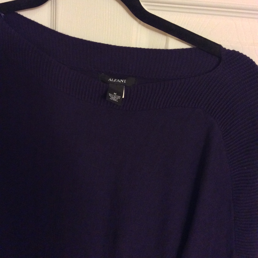 Deep purple Alfani sweater dolman sleeves